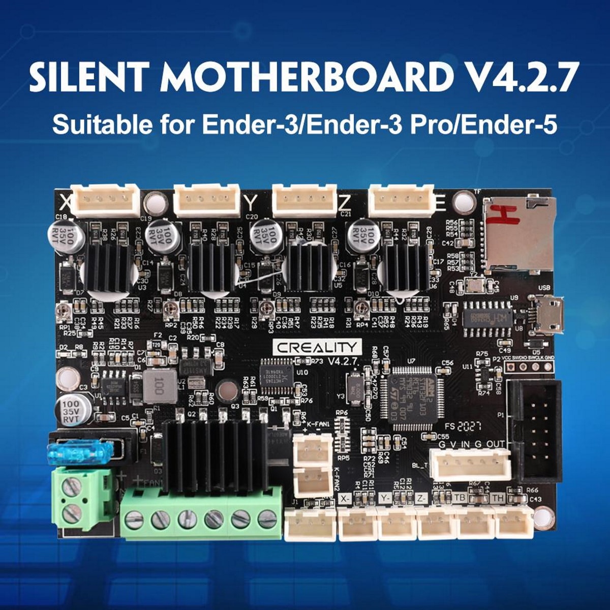 Voor Ender 5 Silent Moederbord V4.2.7 Met TMC2225 - 3D Printer Moederbord Marlin 2.0.1